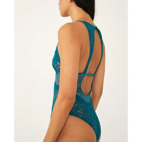 🎉LAST CHANCE🎉 NWT Free People Speed Date Bodysuit / Lagoon - Picture 3 of 6